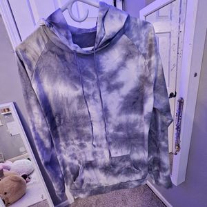 Grey and white hoodie